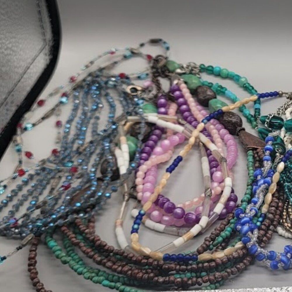 LARGE LOT Of Beaded Necklaces